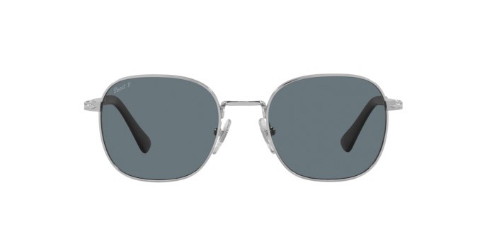 Sunglasses Persol PO 1009S (518/3R) color argento shape square lenses polarizzata blu scuro
