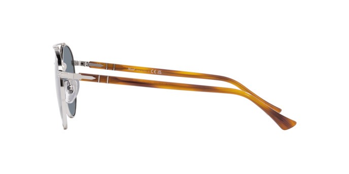 Sonnenbrillen Persol PO 1011S (518/56) farbe argento form quadratisch gläser azzurro