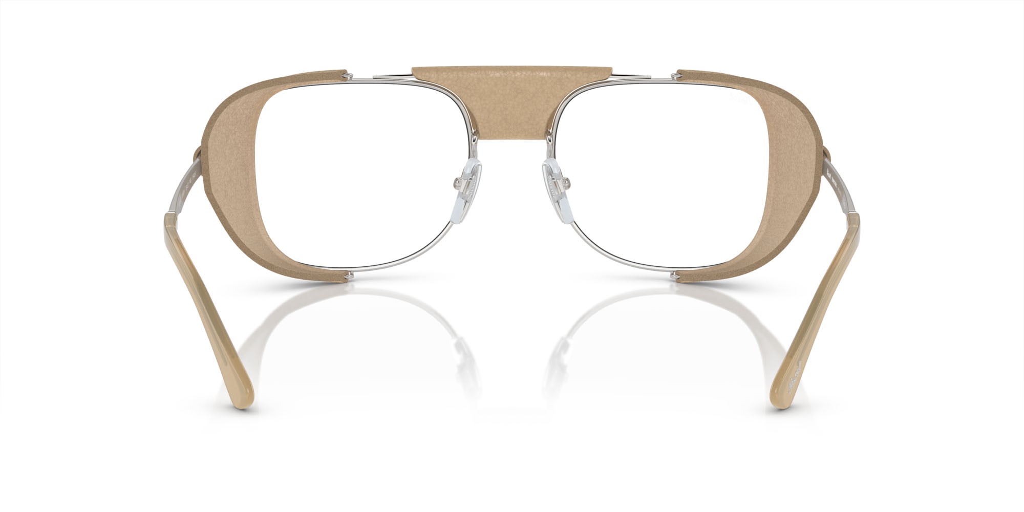 Occhiali da sole Persol PO 1013SZ (1155GH) colore argento forma rettangolare lenti transitions 8 grigio