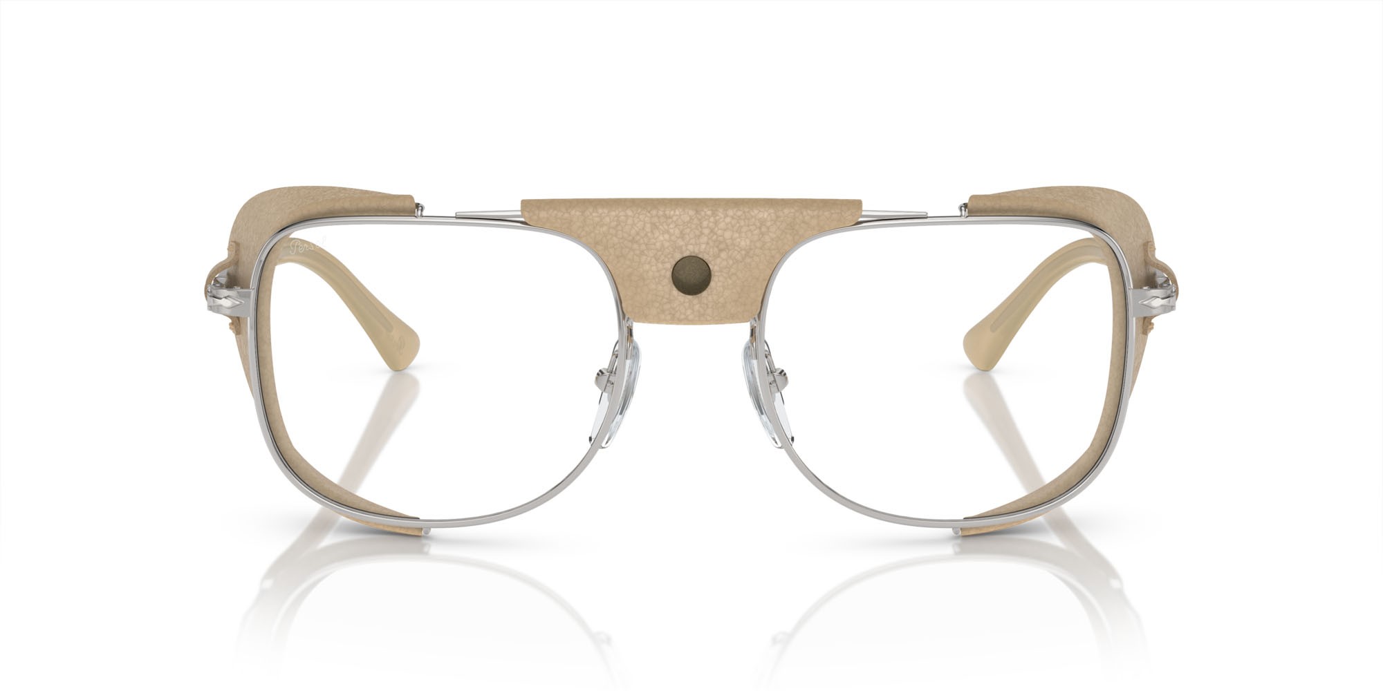 Occhiali da sole Persol PO 1013SZ (1155GH) colore argento forma rettangolare lenti transitions 8 grigio