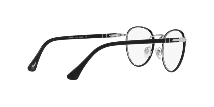 Eyeglasses Persol PO 2410VJ (1119) color argento nero op shape pantos lenses demo lens