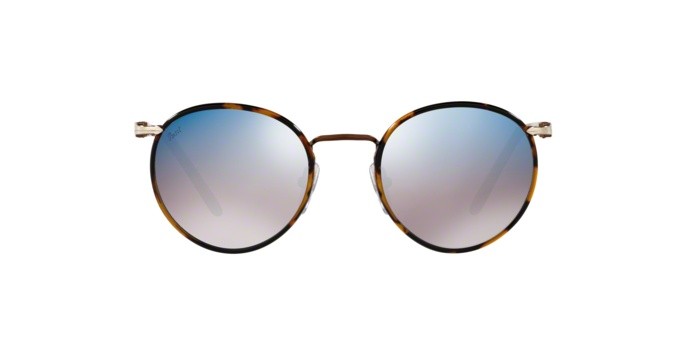 Sonnenbrillen Persol PO 2422SJ (1065O4) farbe brown form pantos gläser grey mirror blue