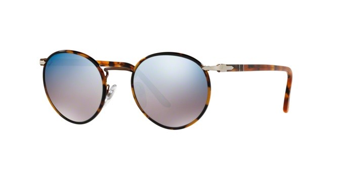 Sonnenbrillen Persol PO 2422SJ (1065O4) farbe brown form pantos gläser grey mirror blue