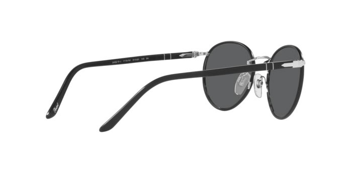 Occhiali da sole Persol PO 2422SJ (1119B1) colore silver matte black forma pantos lenti grey