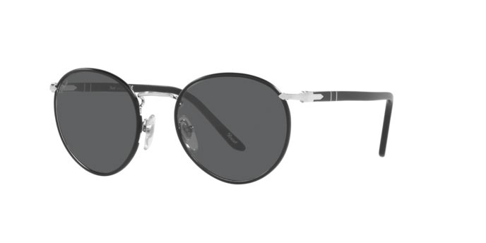 Occhiali da sole Persol PO 2422SJ (1119B1) colore silver matte black forma pantos lenti grey