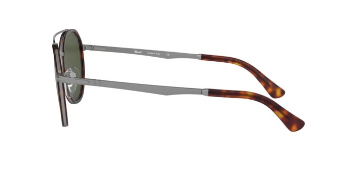 Occhiali da sole Persol PO 2456S (513/31) colore gunmetal forma pantos lenti green