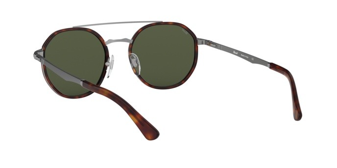 Occhiali da sole Persol PO 2456S (513/31) colore gunmetal forma pantos lenti green