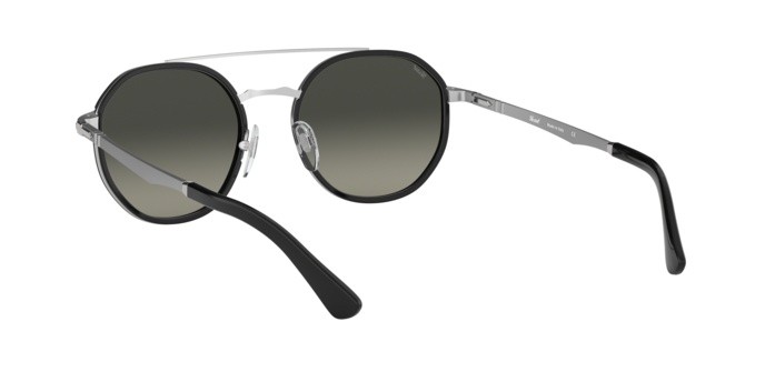 Sonnenbrillen Persol PO 2456S (518/71) farbe silver form pantos gläser grey gradient dark grey