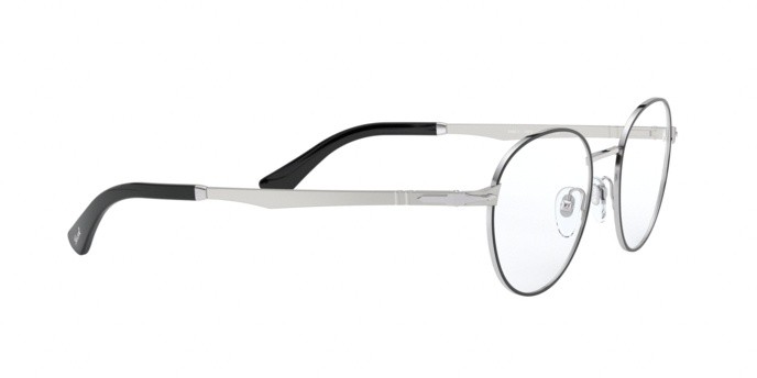 Eyeglasses Persol PO 2460V (1074) color silver/black shape pantos lenses demo lens