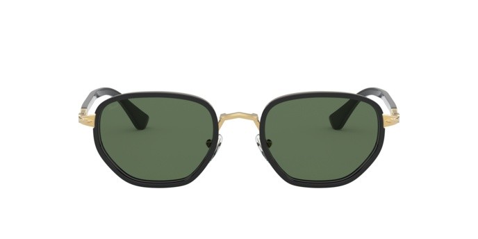 Sonnenbrillen Persol PO 2471S (109758) farbe black form pantos gläser green polar