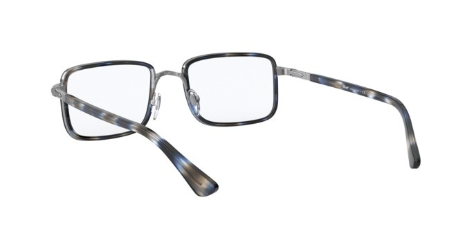 Brillen Persol PO 2473V (1099) farbe gunmetal & blue grid form rechteckig gläser demo lens