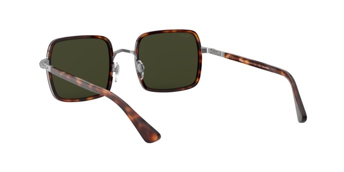 Sonnenbrillen Persol PO 2475S (513/58) farbe gunmetal & havana form quadratisch gläser polar green
