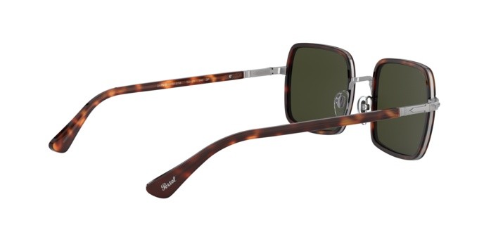 Sonnenbrillen Persol PO 2475S (513/58) farbe gunmetal & havana form quadratisch gläser polar green