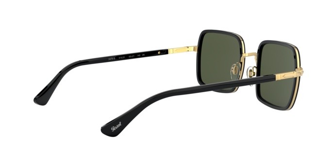 Occhiali da sole Persol PO 2475S (515/31) colore gold & black forma quadrato lenti green