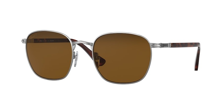 Sunglasses Persol PO 2476S (513/57) color gunmetal shape square lenses brown polar