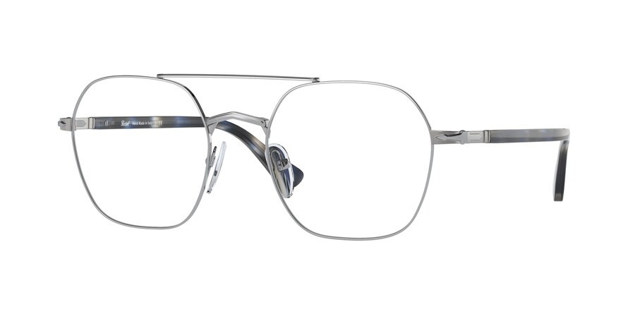 Eyeglasses Persol PO 2483V (1106) color silver shape irregular lenses demo lens