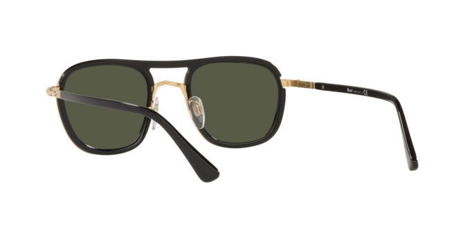 Sonnenbrillen Persol PO 2484S (114331) farbe gold-black form quadratisch gläser green