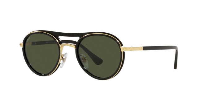 Sonnenbrillen Persol PO 2485S (114331) farbe gold-black form pantos gläser green