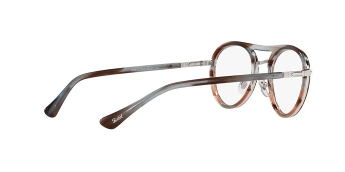 Eyeglasses Persol PO 2485V (1147) color striped grey grad striped brow shape pantos lenses demo lens