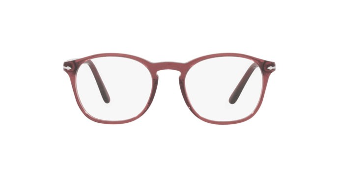 Brillen Persol PO 3007V (1104) farbe red burned trasparent form quadratisch gläser demo lens