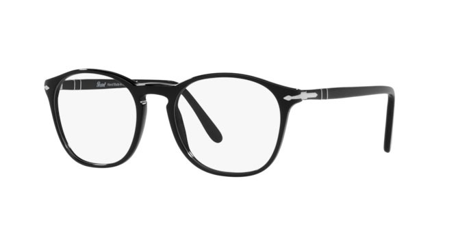 Brillen Persol PO 3007V (1154) farbe black form quadratisch gläser demo lens