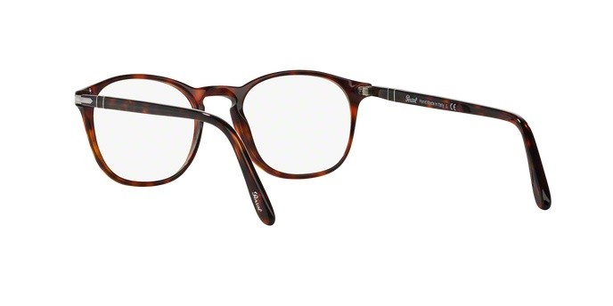 Eyeglasses Persol PO 3007V (24) color havana shape square lenses demo lens