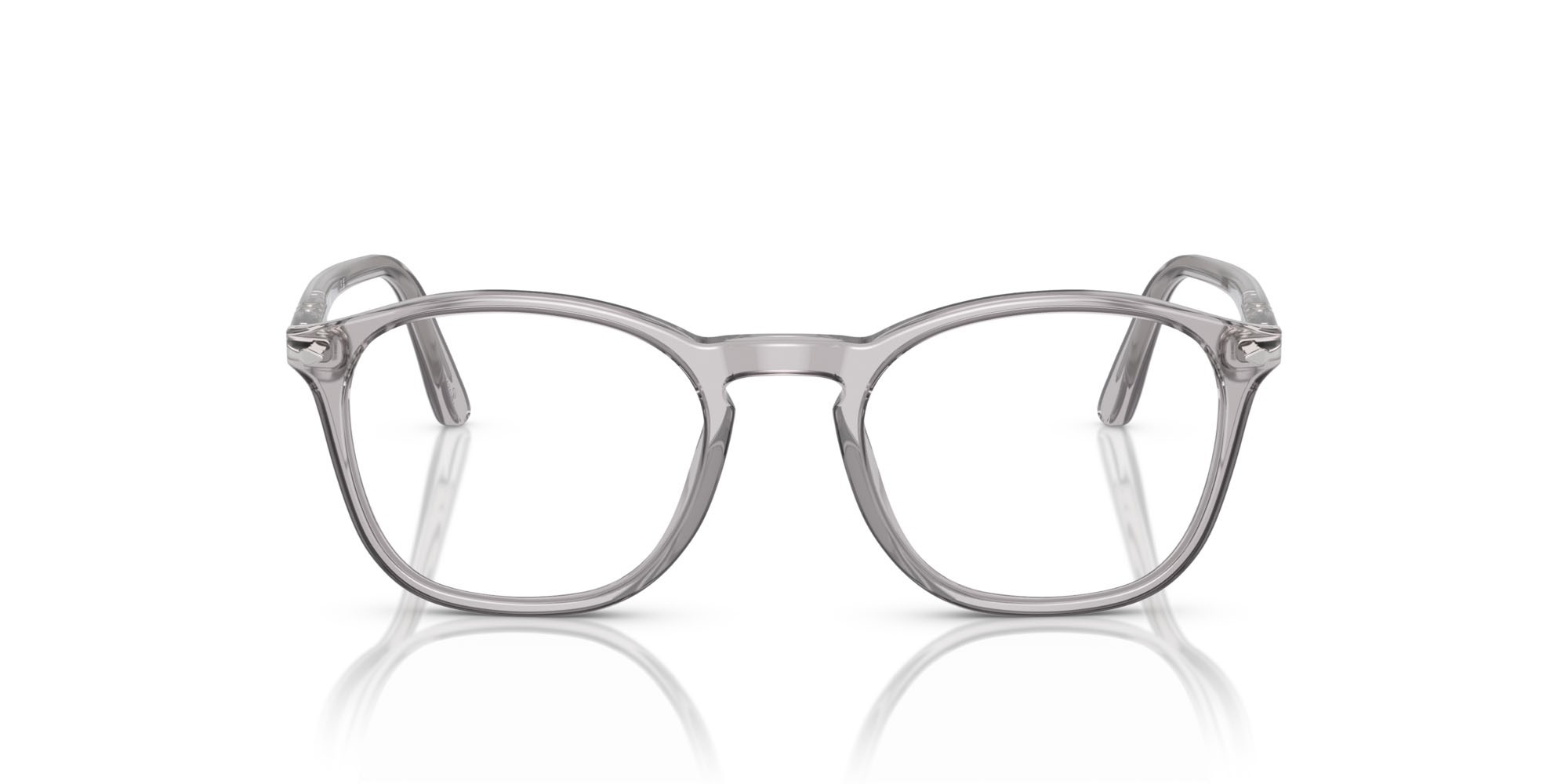 Eyeglasses Persol PO 3007V (309) color grigio trasparente shape square lenses trasparente