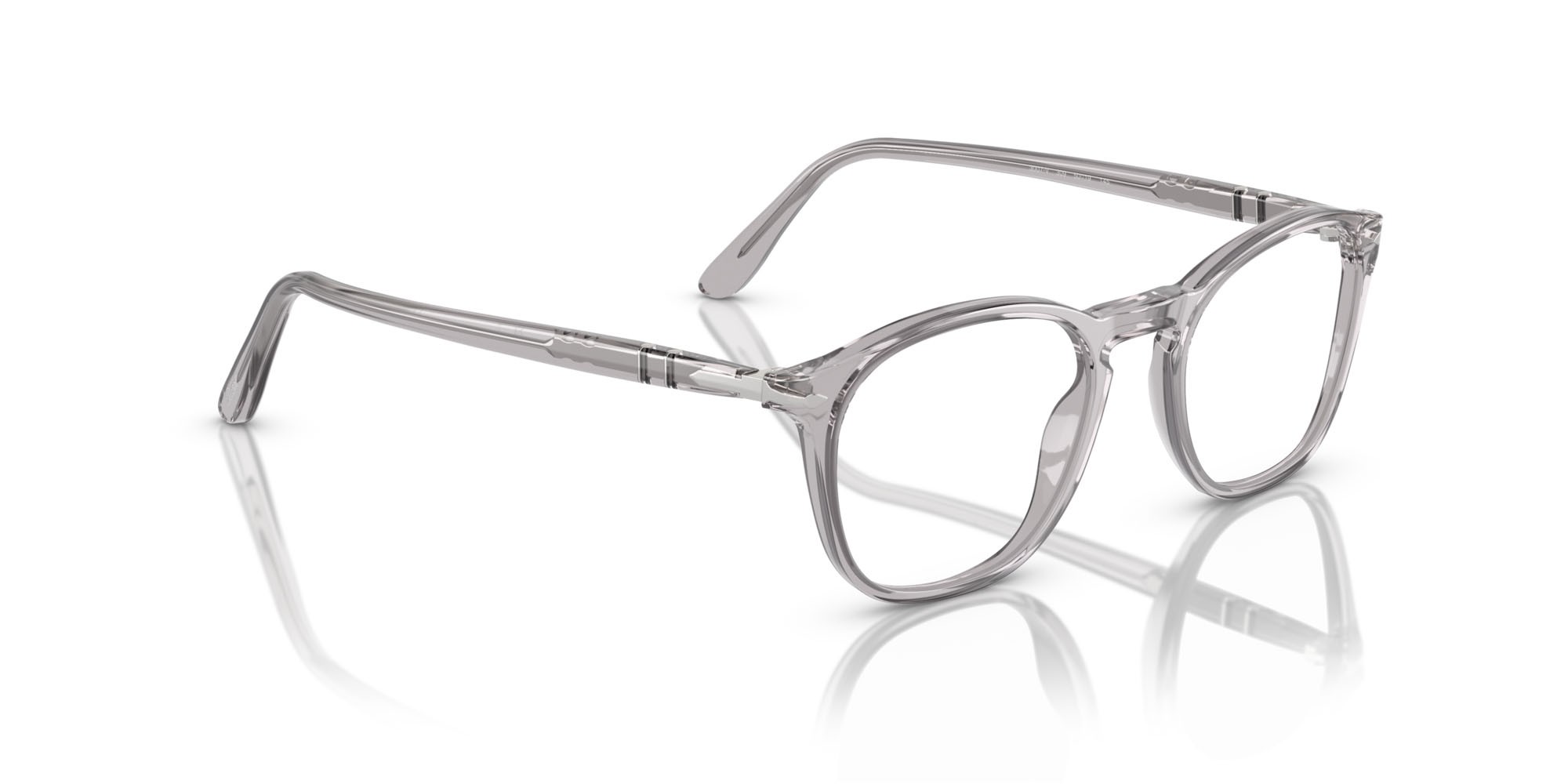 Eyeglasses Persol PO 3007V (309) color grigio trasparente shape square lenses trasparente