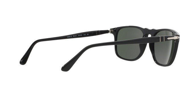 Sonnenbrillen Persol PO 3059S (95/31) farbe black form quadratisch gläser green