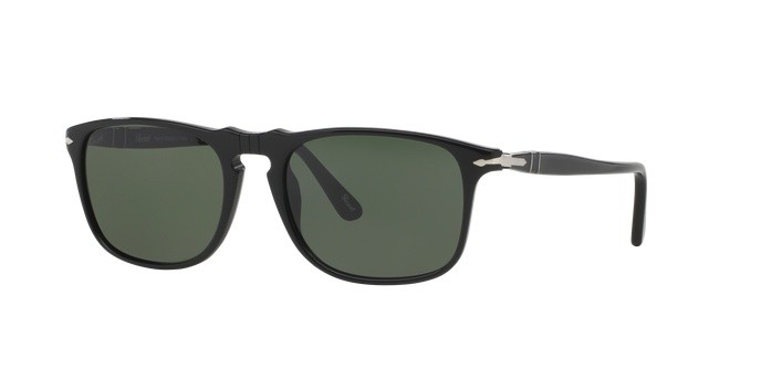 Sonnenbrillen Persol PO 3059S (95/31) farbe black form quadratisch gläser green