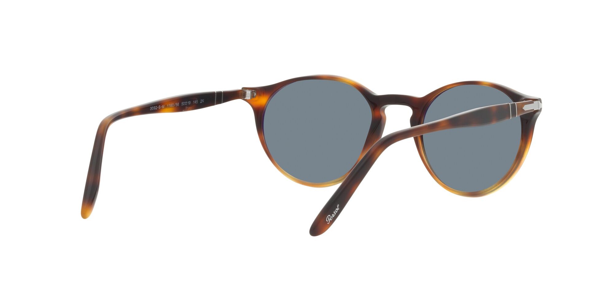 Occhiali da sole Persol PO 3092SM (116056) colore gradient dark-light tortoise forma pantos lenti azzurro