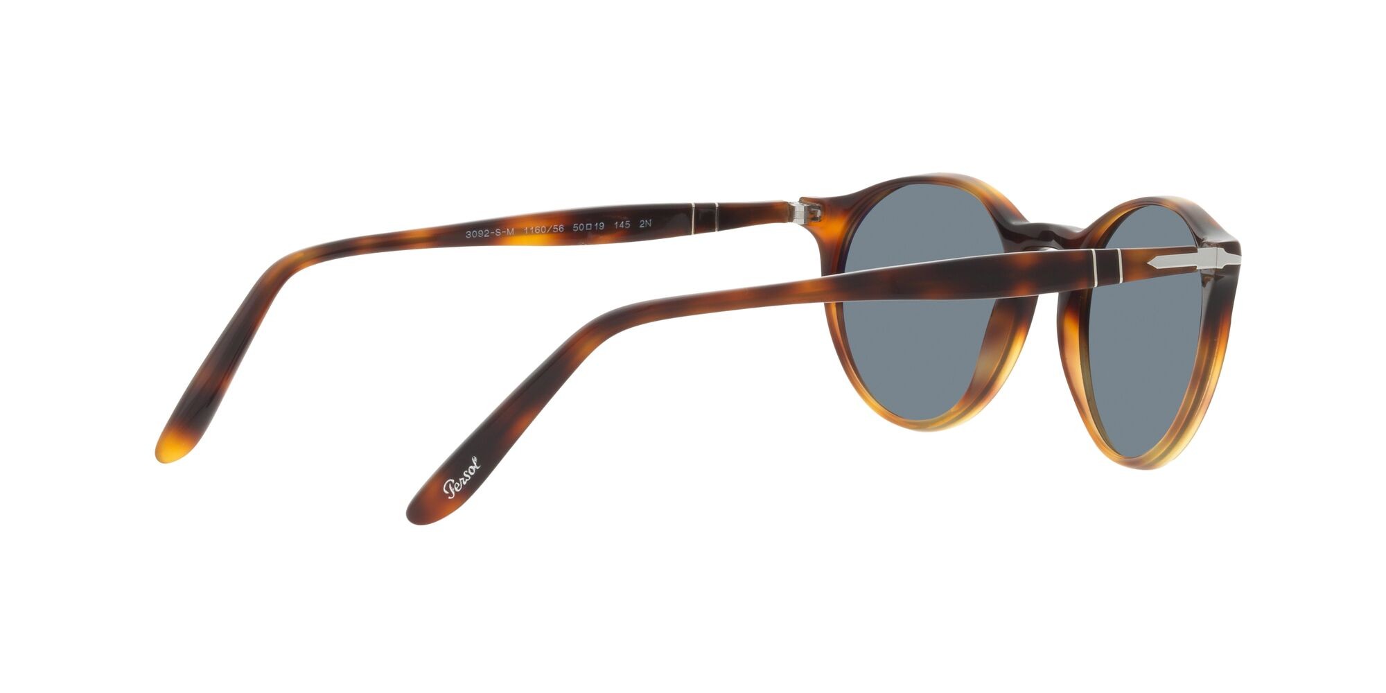 Occhiali da sole Persol PO 3092SM (116056) colore gradient dark-light tortoise forma pantos lenti azzurro