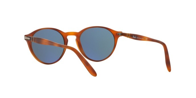 Occhiali da sole Persol PO 3092SM (900656) colore terra di siena forma pantos lenti blue