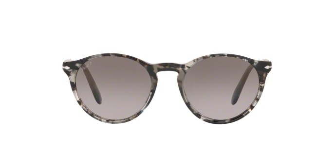 Occhiali da sole Persol PO 3092SM (9057M3) colore grey tortoise forma pantos lenti grey gradient dark grey polar