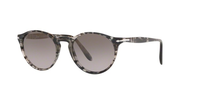 Occhiali da sole Persol PO 3092SM (9057M3) colore grey tortoise forma pantos lenti grey gradient dark grey polar