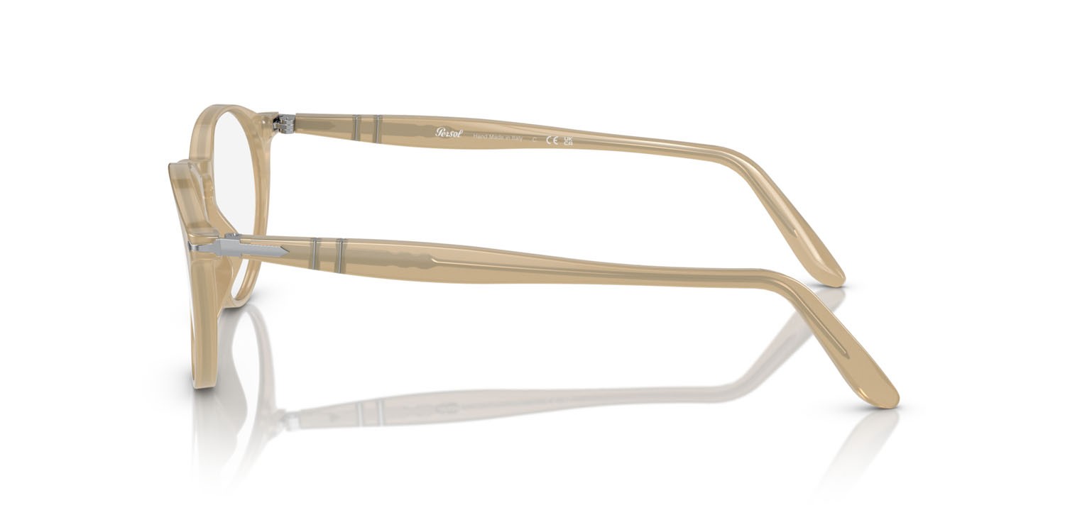 Eyeglasses Persol PO 3092V (1169) color beige opalino shape pantos lenses trasparente