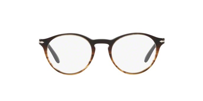 Brillen Persol PO 3092V (9052) farbe grad black striped brown form pantos gläser demo lens