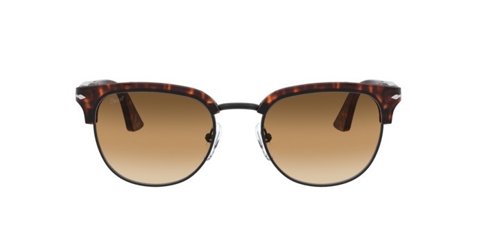 Sunglasses Persol PO 3105S (112751) color brown tortoise black shape pantos lenses clear gradient brown