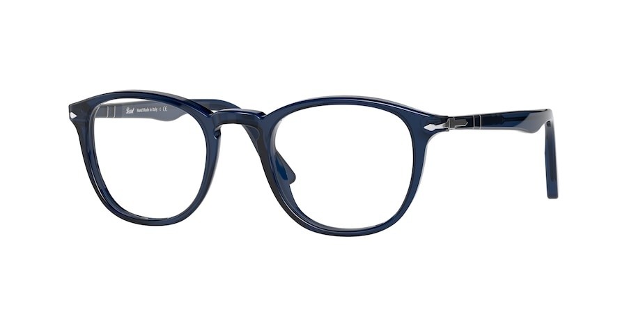 Eyeglasses Persol PO 3143V (1141) color transparent blue shape rectangle lenses demo lens
