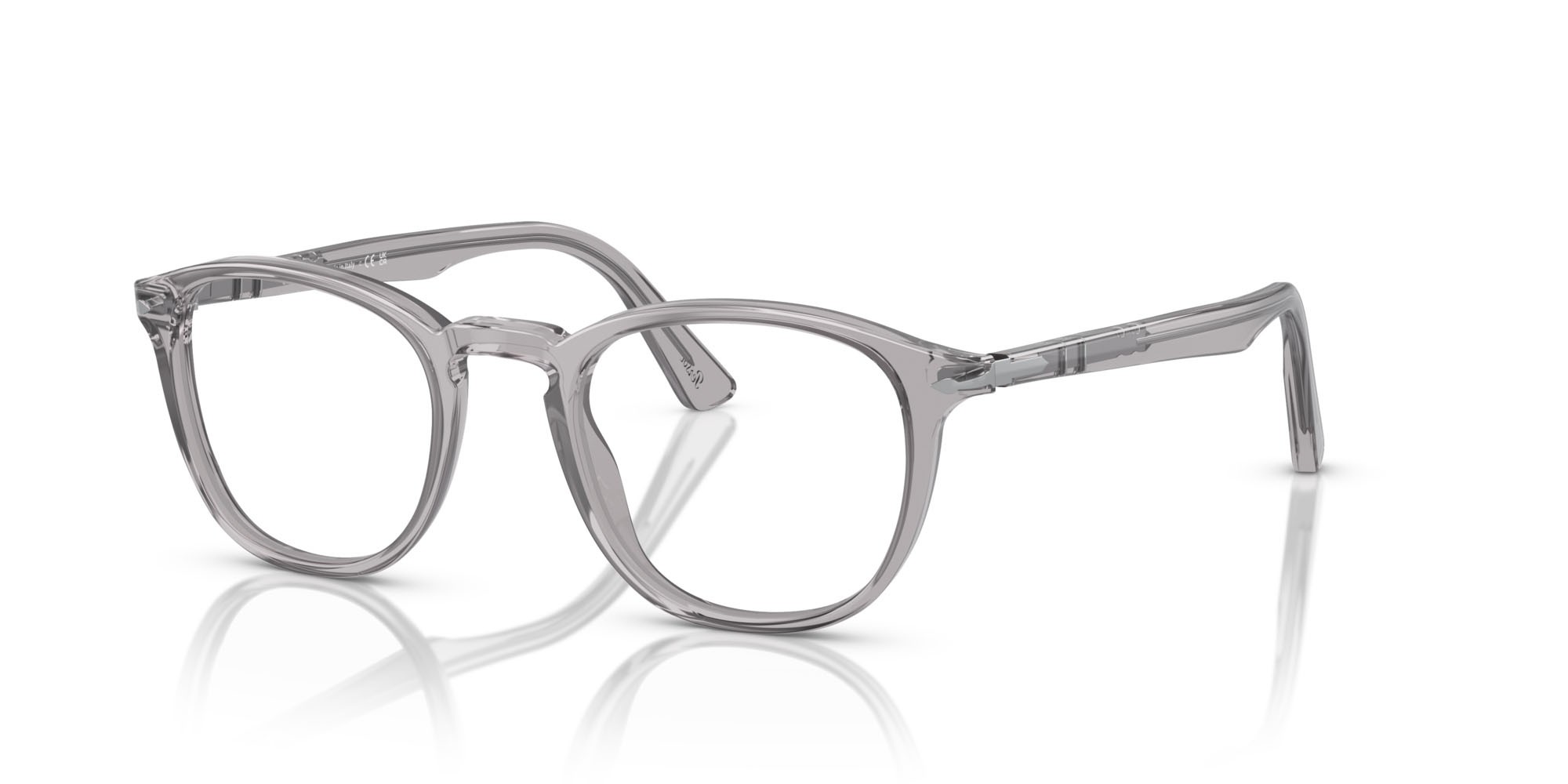 Brillen Persol PO 3143V (309) farbe grigio trasparente form rechteckig gläser lente demo