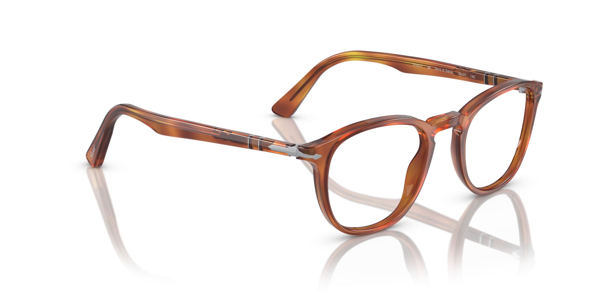 Brillen Persol PO 3143V (96) farbe terra di siena form rechteckig gläser lente demo
