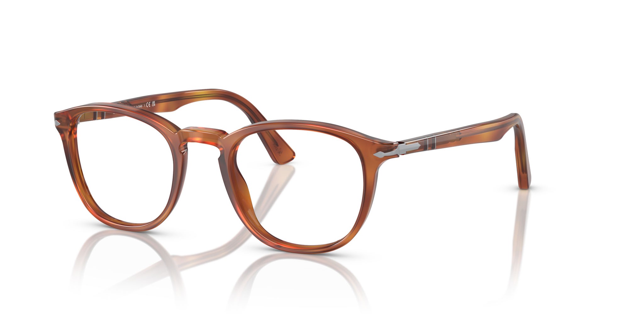 Brillen Persol PO 3143V (96) farbe terra di siena form rechteckig gläser lente demo