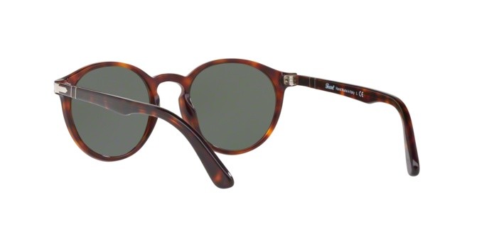 Occhiali da sole Persol PO 3171S (24/31) colore havana forma pantos lenti green