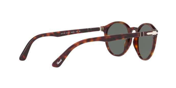 Occhiali da sole Persol PO 3171S (24/31) colore havana forma pantos lenti green