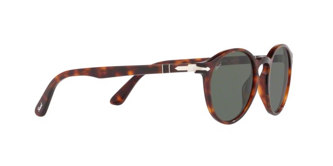 Occhiali da sole Persol PO 3171S (24/31) colore havana forma pantos lenti green