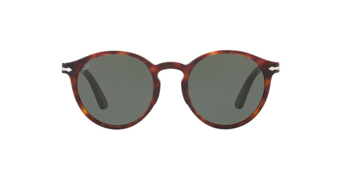 Occhiali da sole Persol PO 3171S (24/31) colore havana forma pantos lenti green