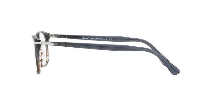 Eyeglasses PERSOL PO 3189V (1012) color gradient grey stripped green shape square lenses demo lens