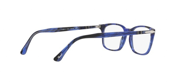 Brillen PERSOL PO 3189V (1053) farbe stripped blue form quadratisch gläser demo lens