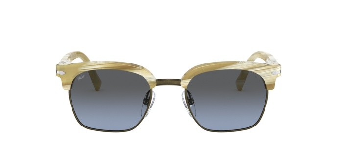 Occhiali da sole Persol PO 3199S (111596) colore horn ivory forma quadrato lenti blue gradient brown