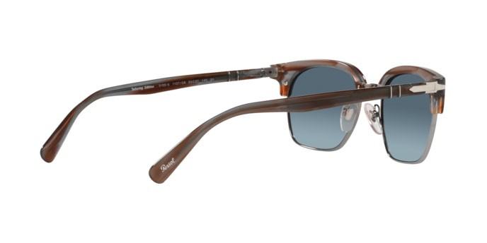 Sonnenbrillen Persol PO 3199S (1137Q8) farbe striped grey gradient striped form quadratisch gläser azure gradient blue